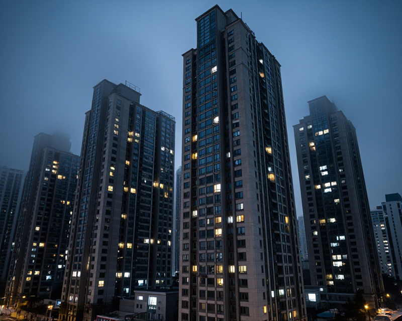 Moody Seoul Urban Landscape