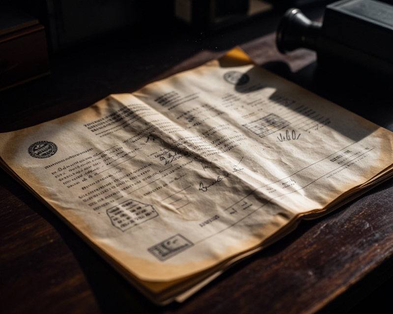 Historical Military Document Close-up