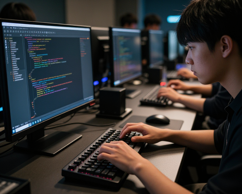 Cinematic Programming Competition Scene