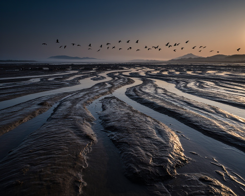 Korean Tidal Flats Twilight