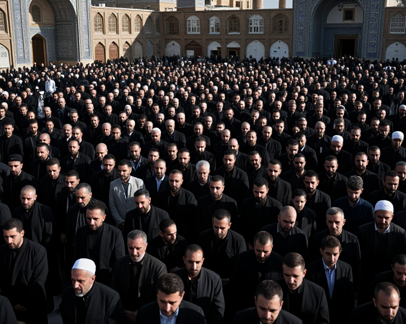 Tehran Funeral Crowd