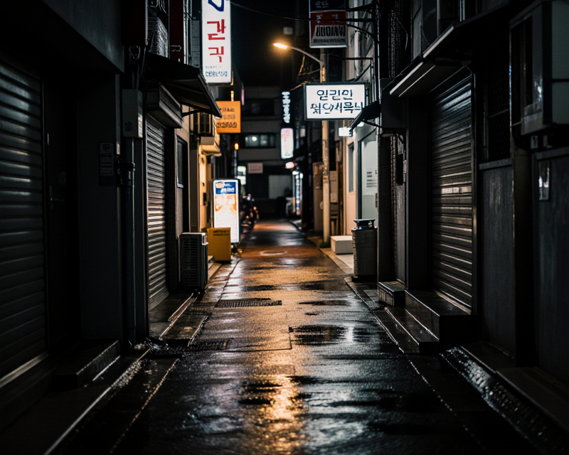 Itaewon Night Alleyway