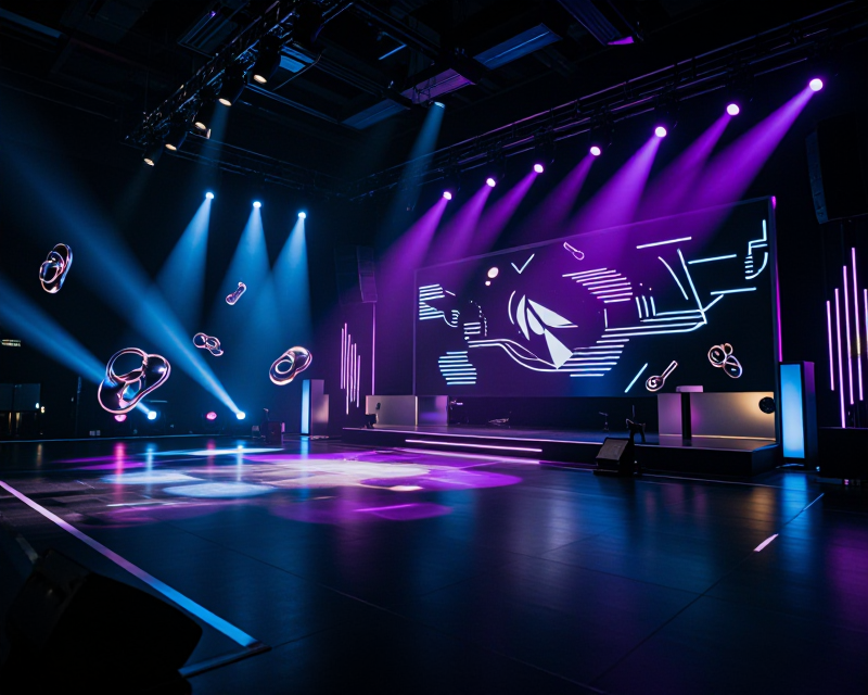 Cinematic K-pop Stage Atmosphere