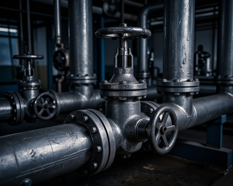 Industrial Shadow and Chemical Pipes