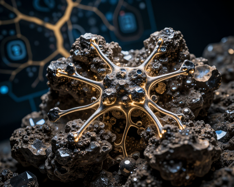 Symbolic representation of AI and mineral supply chain