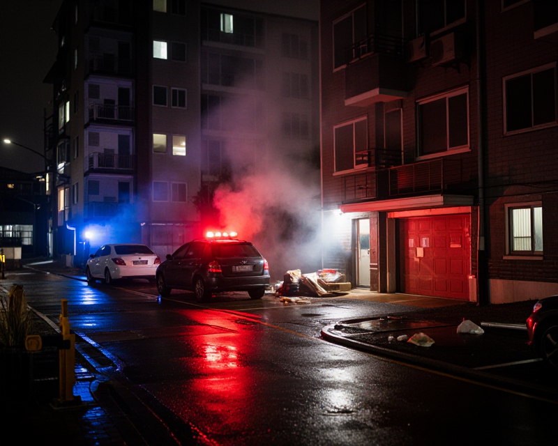 Atmosphere of an explosion aftermath
